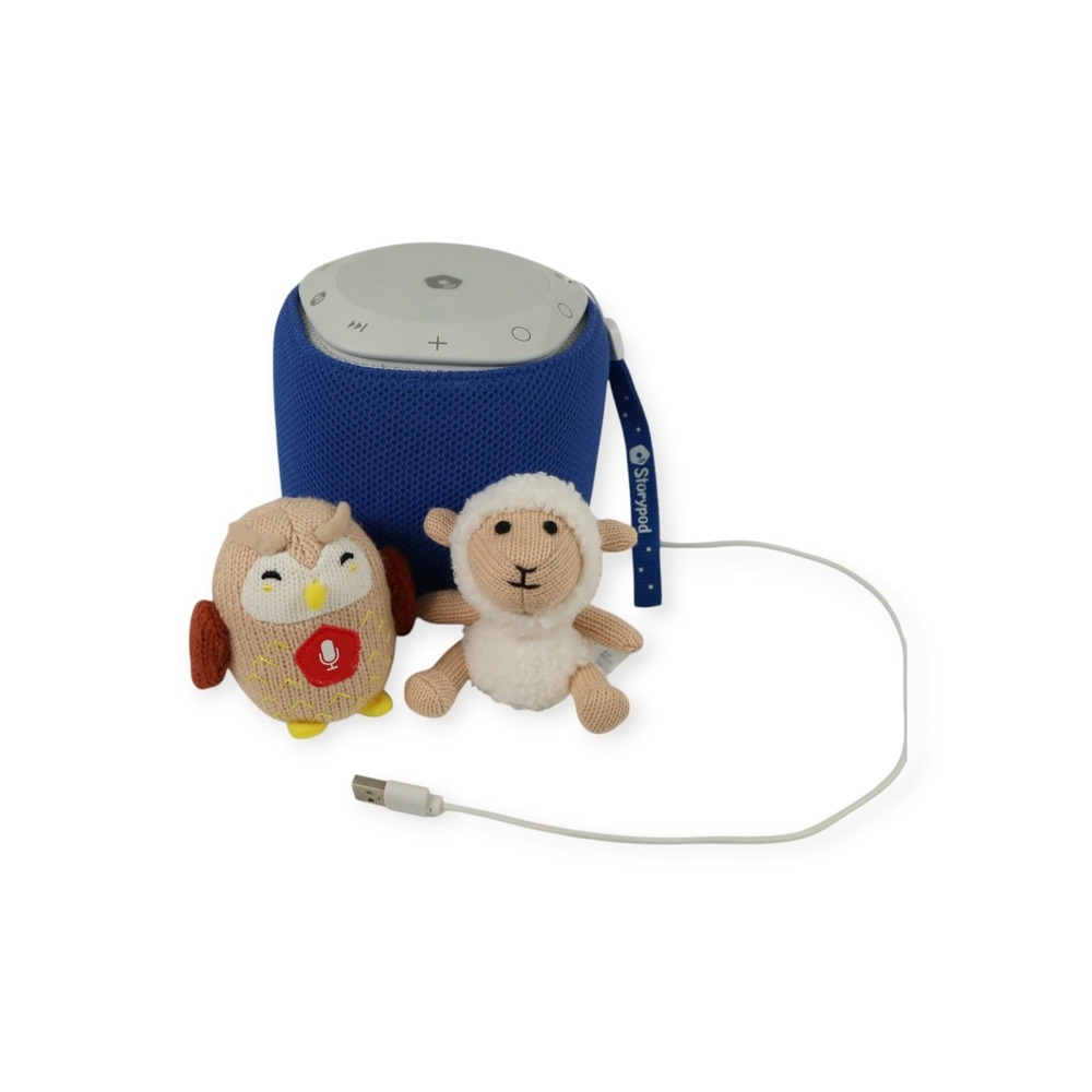 Story Pod Audio Storytelling Speaker Blue with Charger OWL LAMB